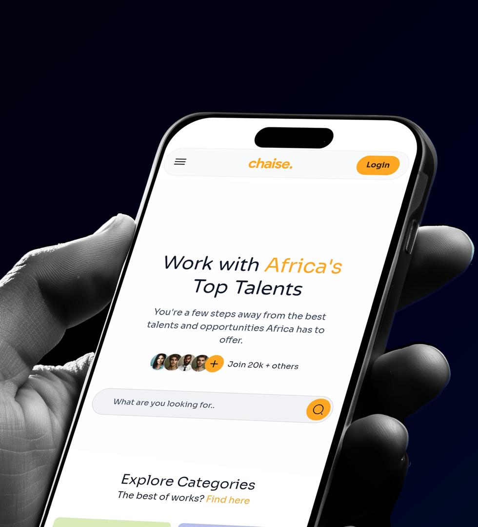 Chaise talent marketplace mobile experience