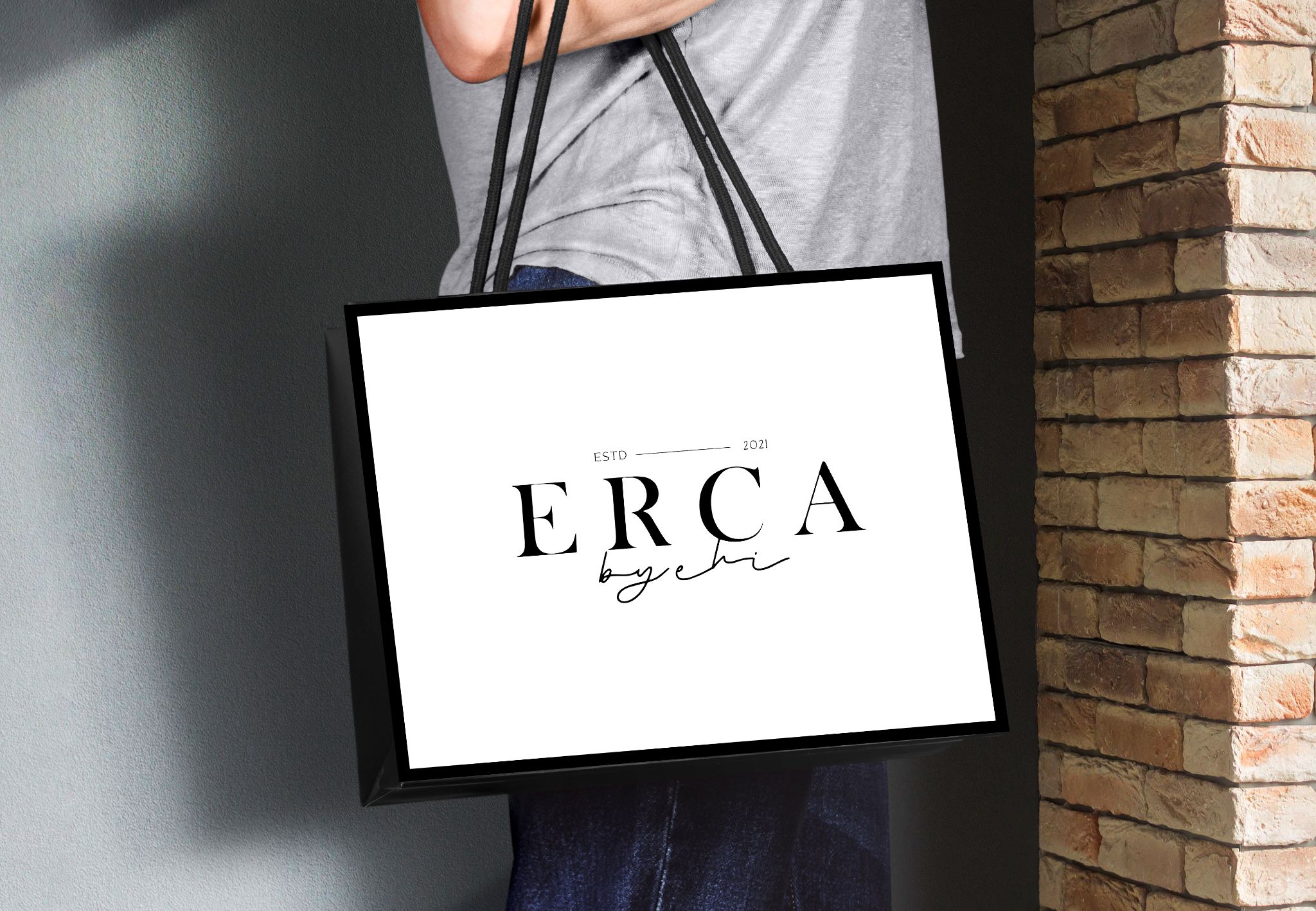 ERCA by Eni shopping bag mockup