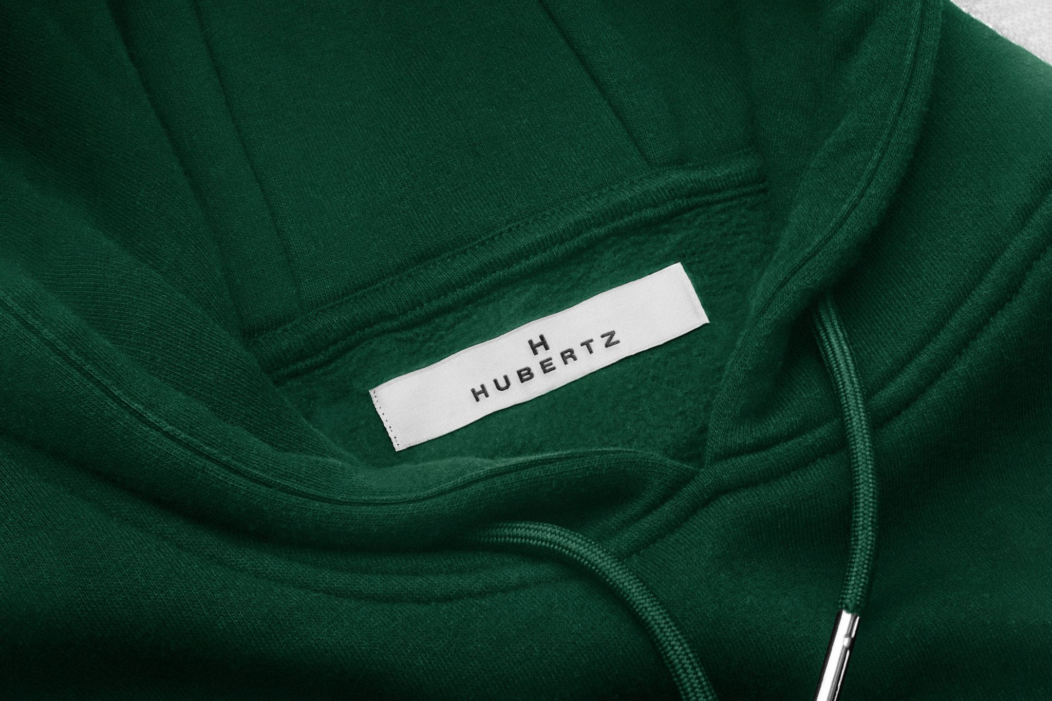 Hubertz clothing label mockup